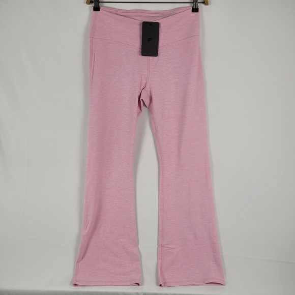 Fabletics Cozy High-Waisted Heather Pink Leggings Mini Flare Short Sz XL NWT - Picture 1 of 9